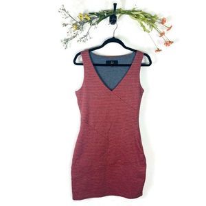 5 for $30 Jack by BB Dakota | Striped Dress Red Gray Medium